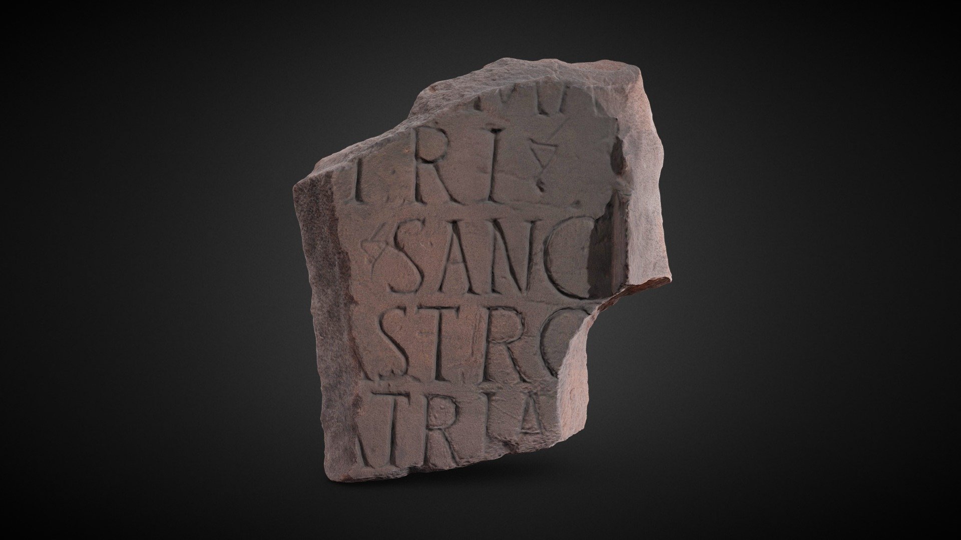 Inscribed Stone: Carlisle Cricket Club 3d model