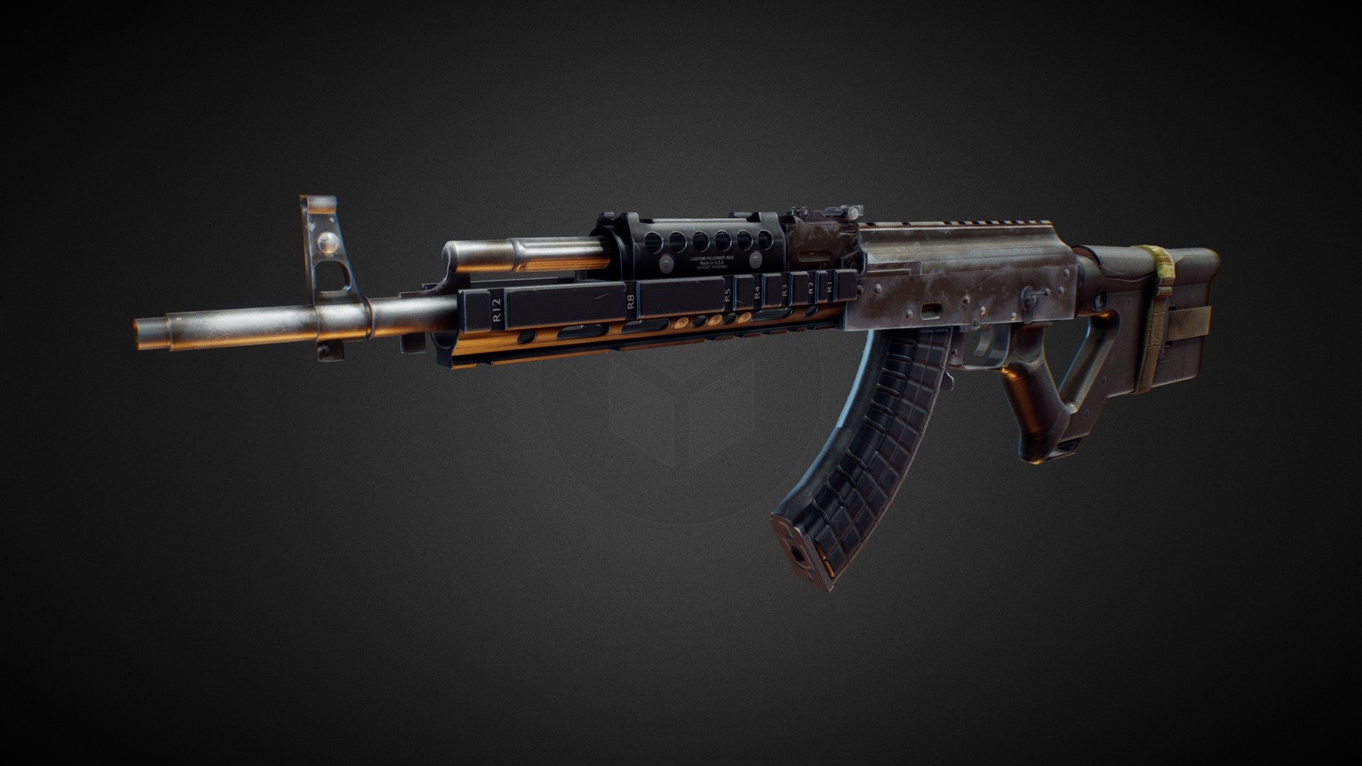 Assault Rifle M762 3d model