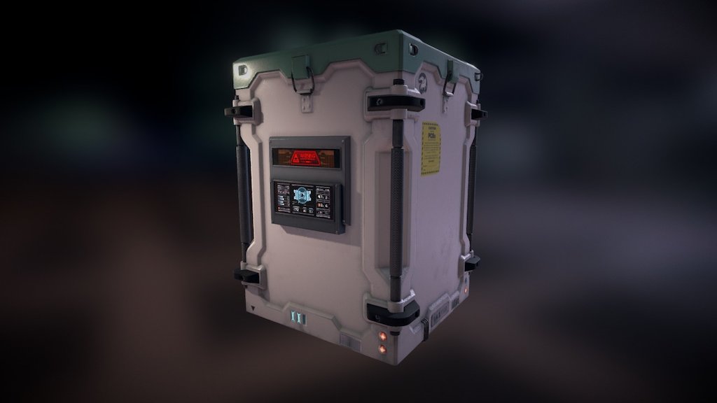 Space Ox Industries Shipping Container 3d model