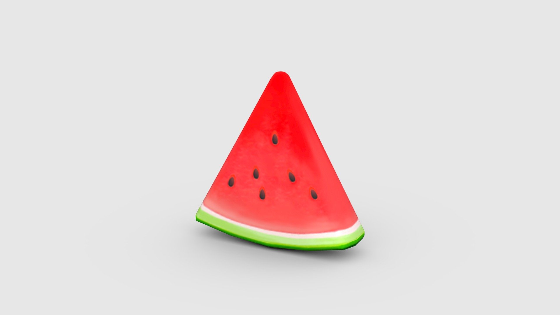 A piece of watermelon Low-poly 3D model 3d model