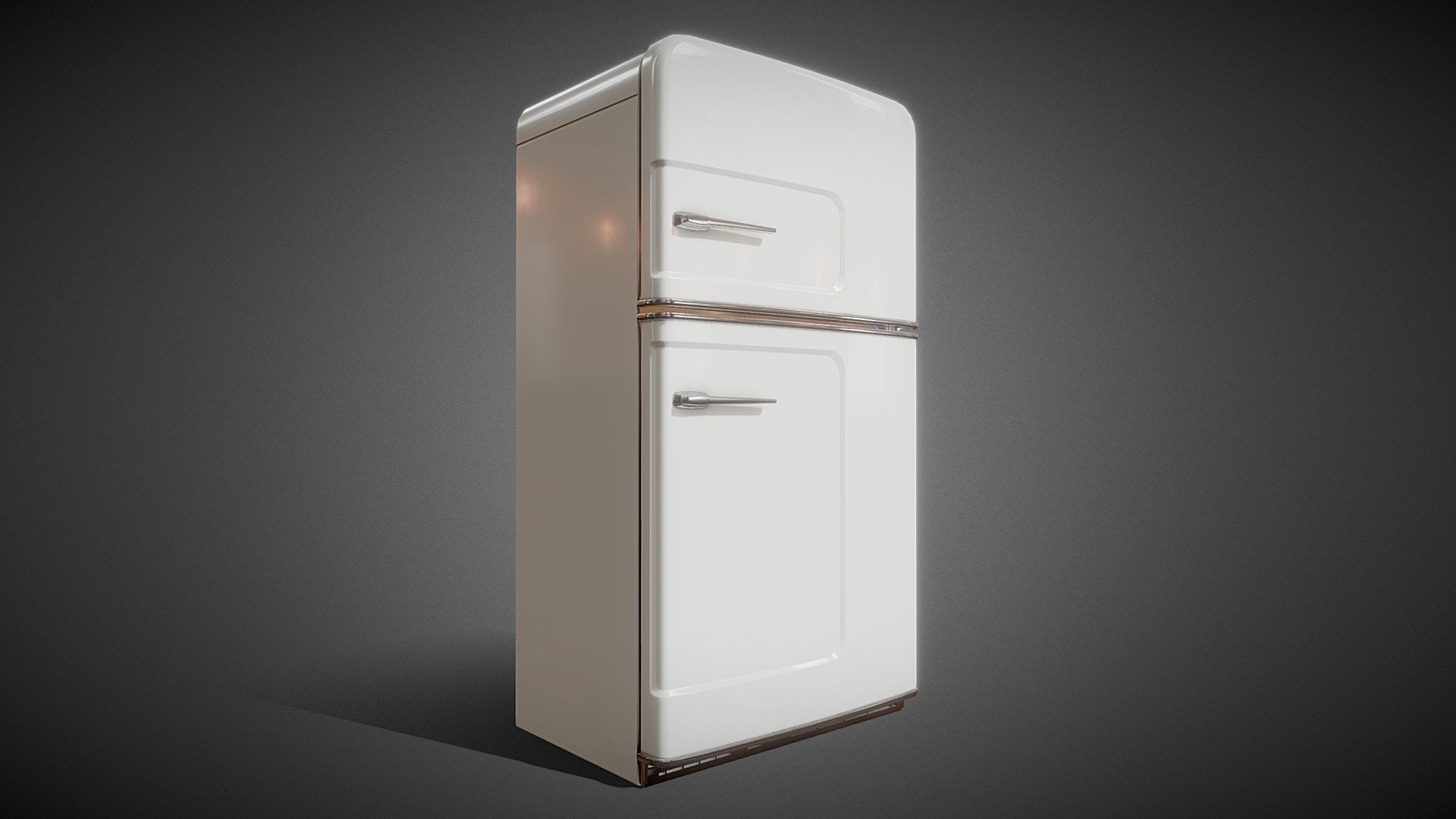 Retro Fridge 2 3d model