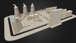 Nuclear Power Plant 3D Model