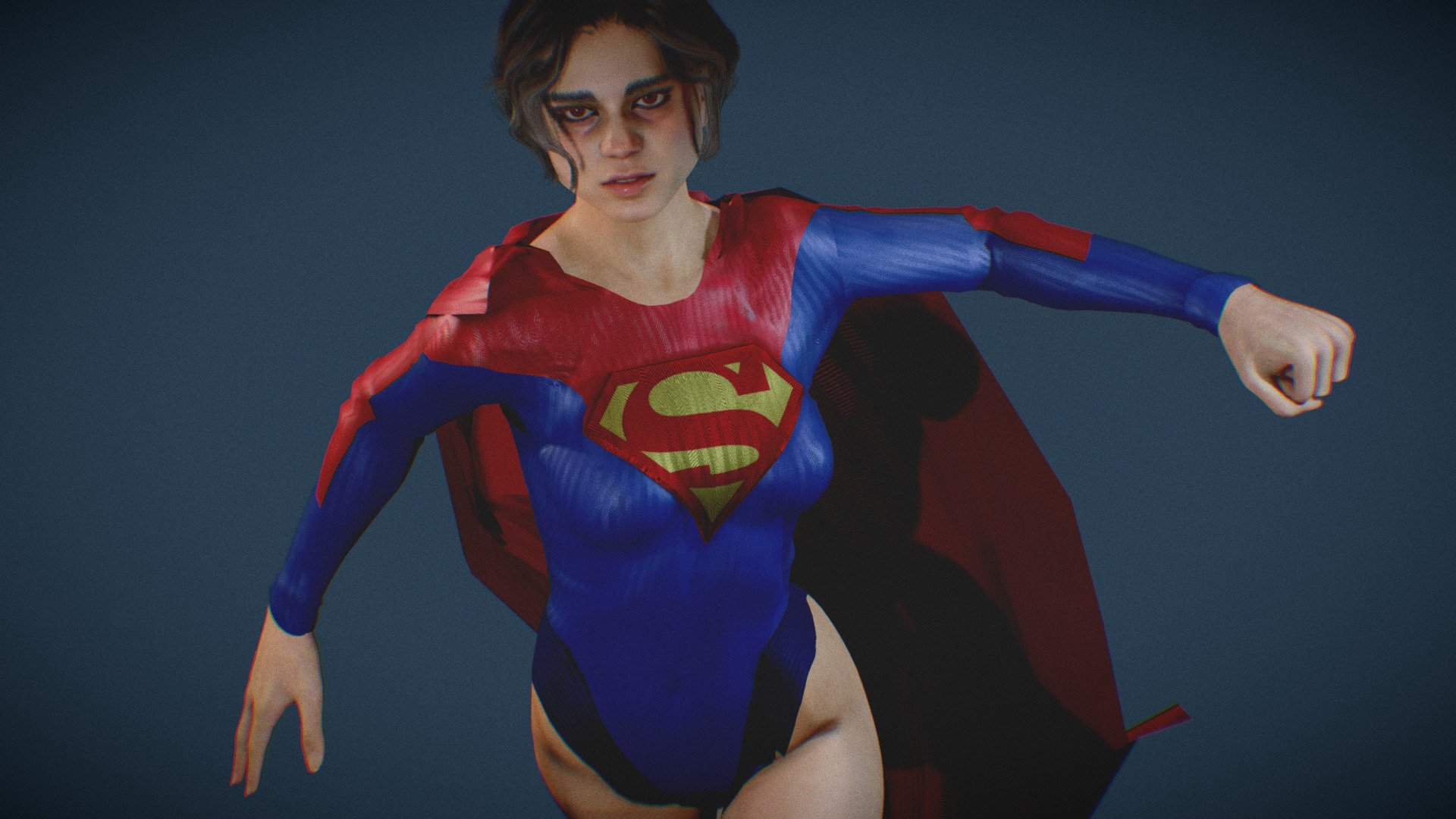 SuperGirl (flash version) WIP 3d model