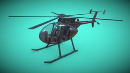 Little Bird MH-6 (low poly)