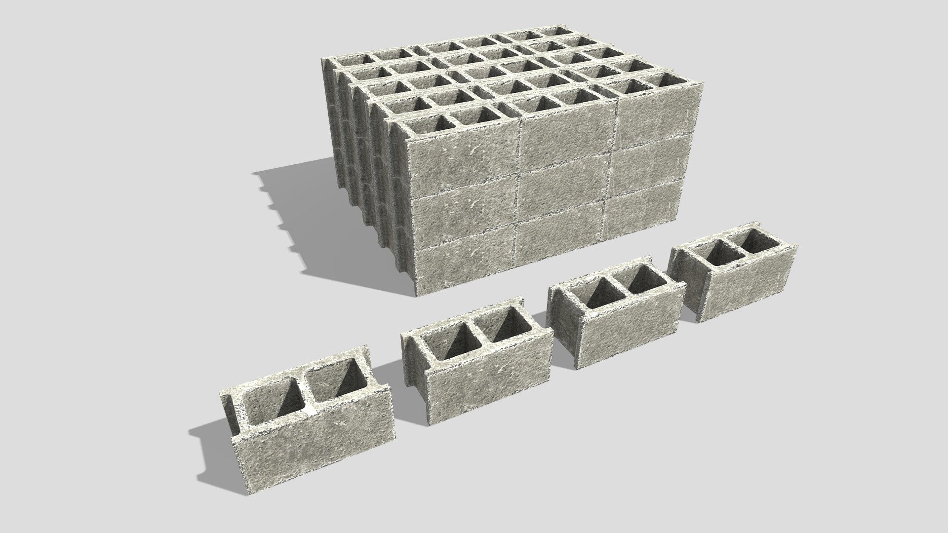 Cinder Blocks 3d model