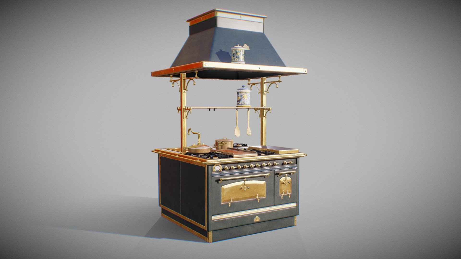 Antique Kitchen 3d model