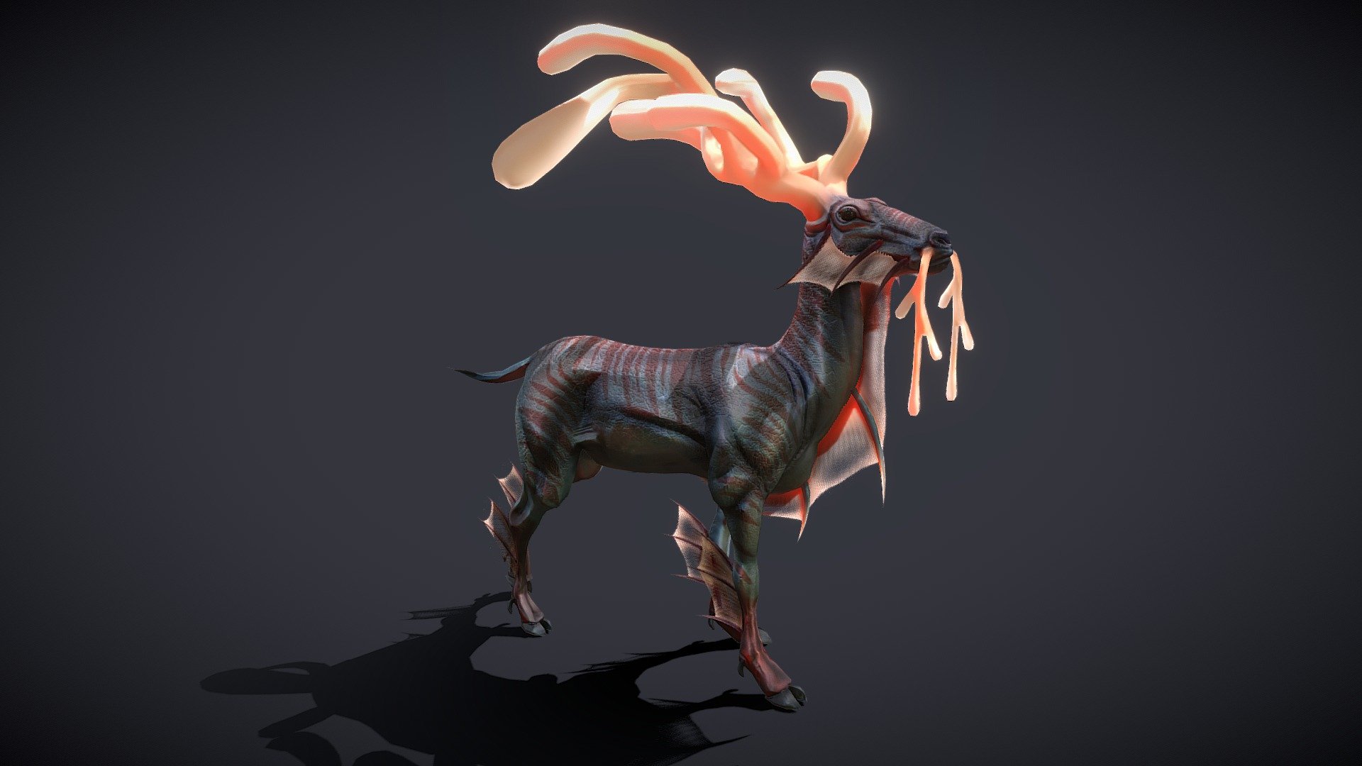 Anemone Deer 3d model