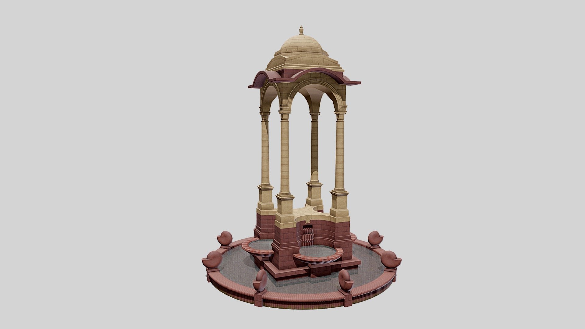 India Gate Canopy 3d model