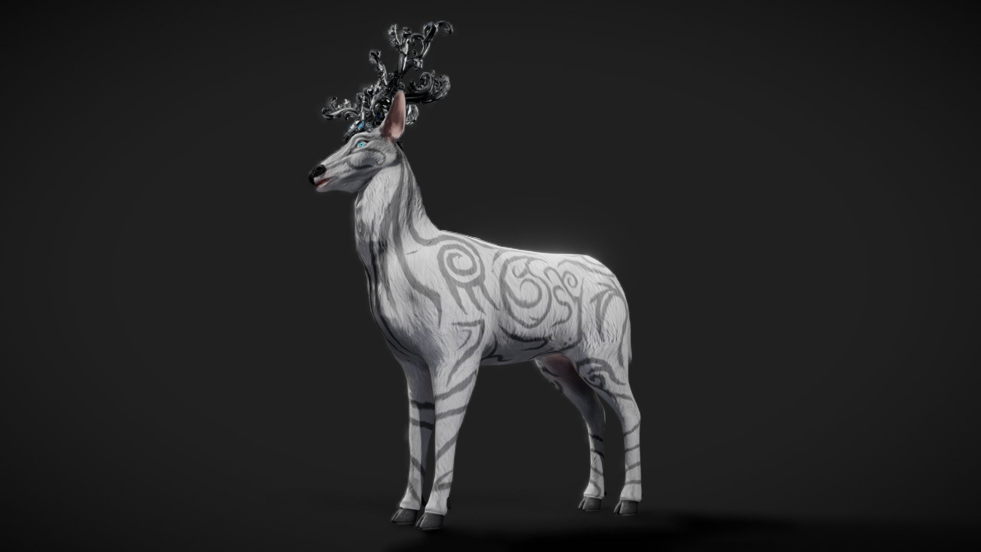 Fantasy Golden Deer 3d model