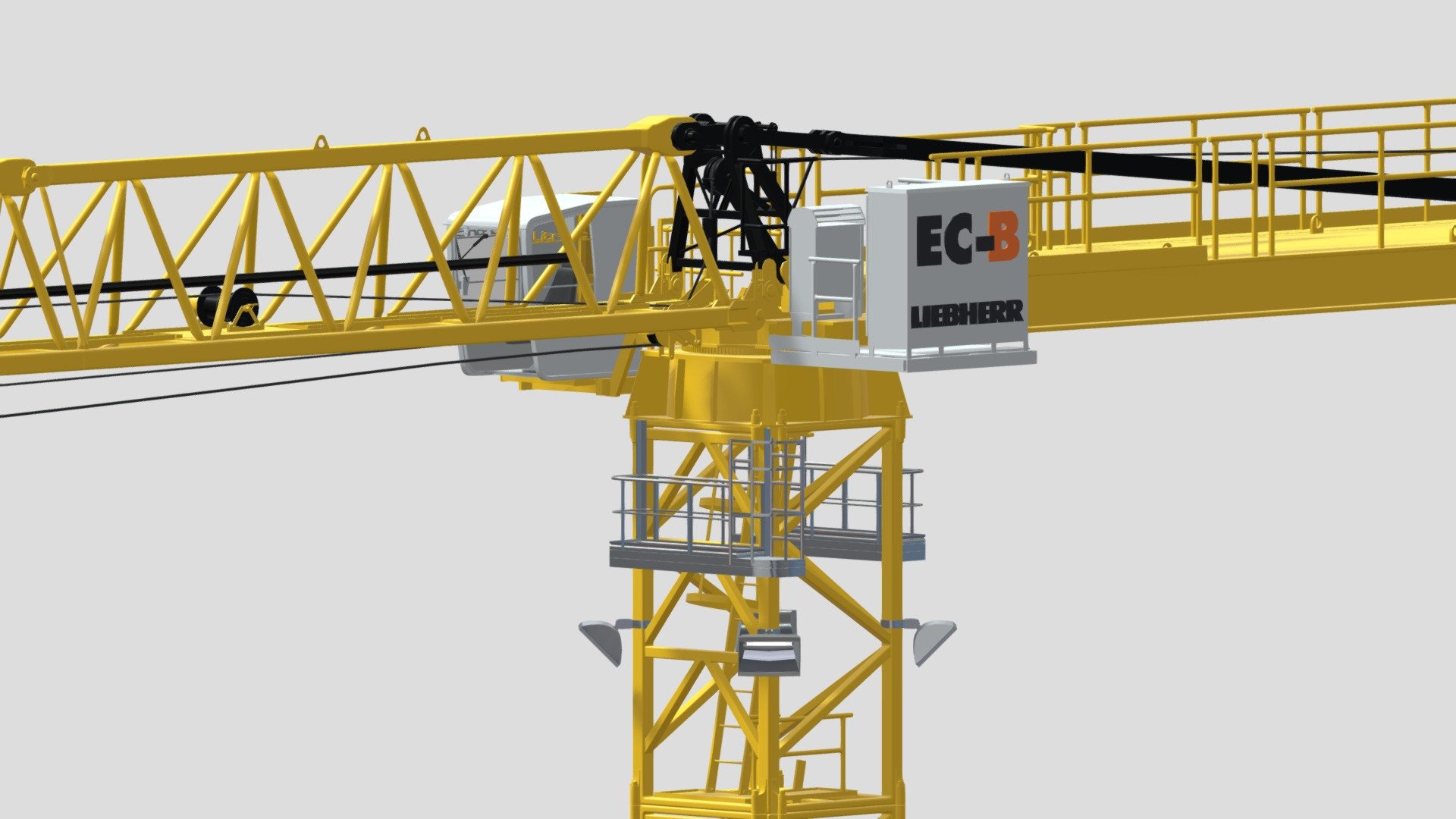 Tower Crane Liebherr 250 EC-B 12 Litronic 3d model