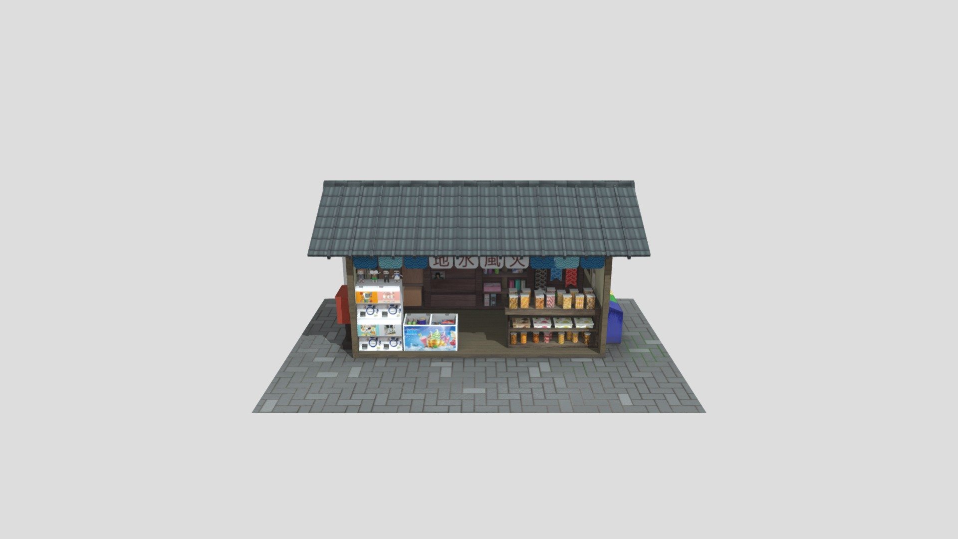 Dagashiya shop (Japanese old snack shop) 3d model