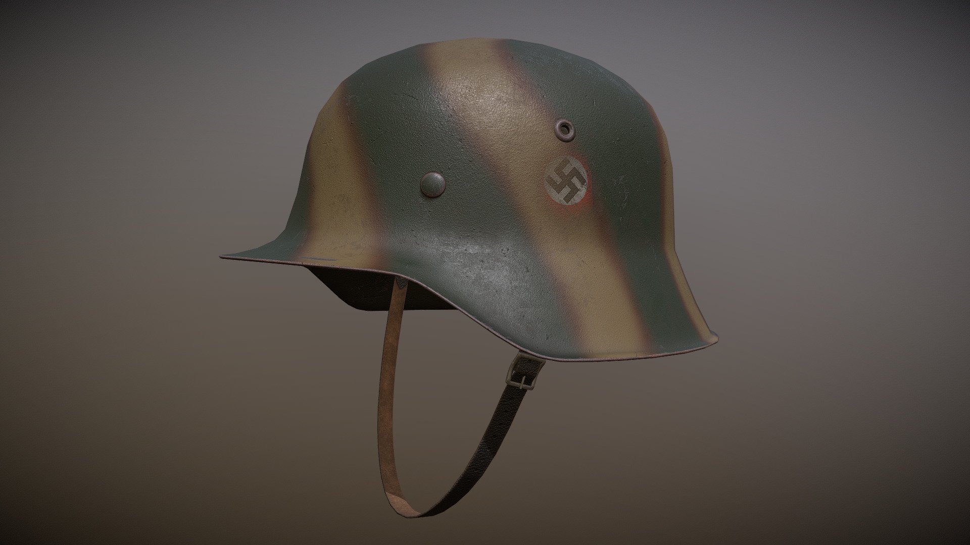 German M42 Helmet (Waffen SS) 3d model