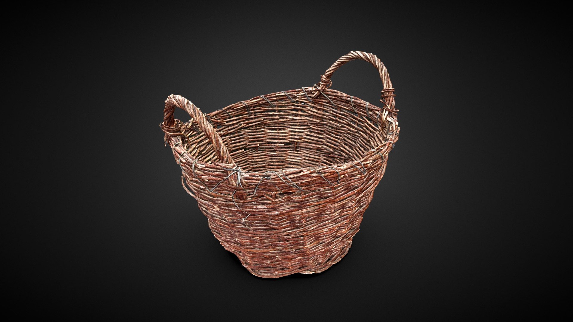 Wicker Basket 3D scan 3d model