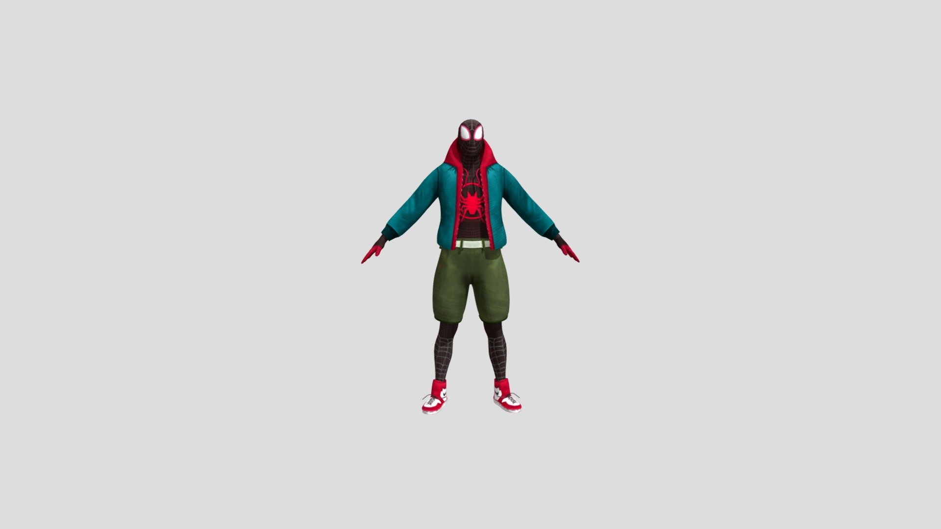 Spiderman handpainted 3d model