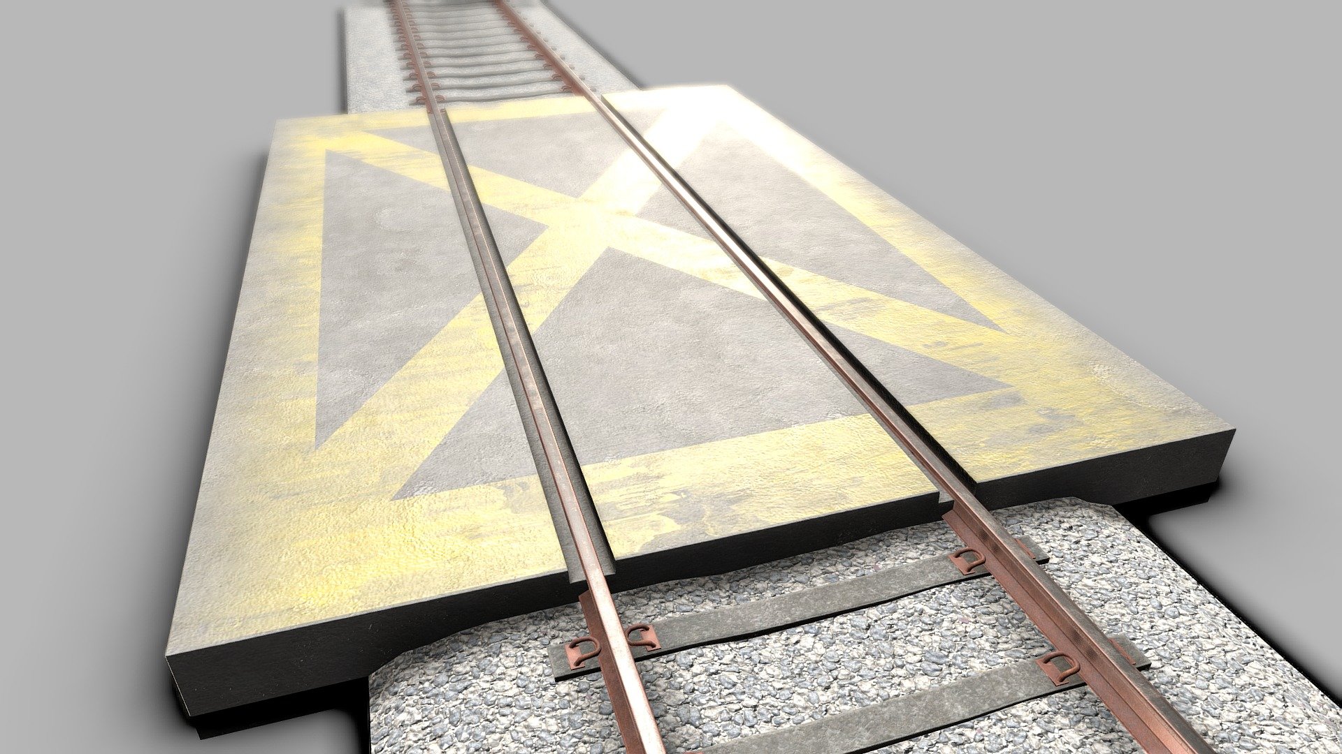 Railway Crossing 3d model