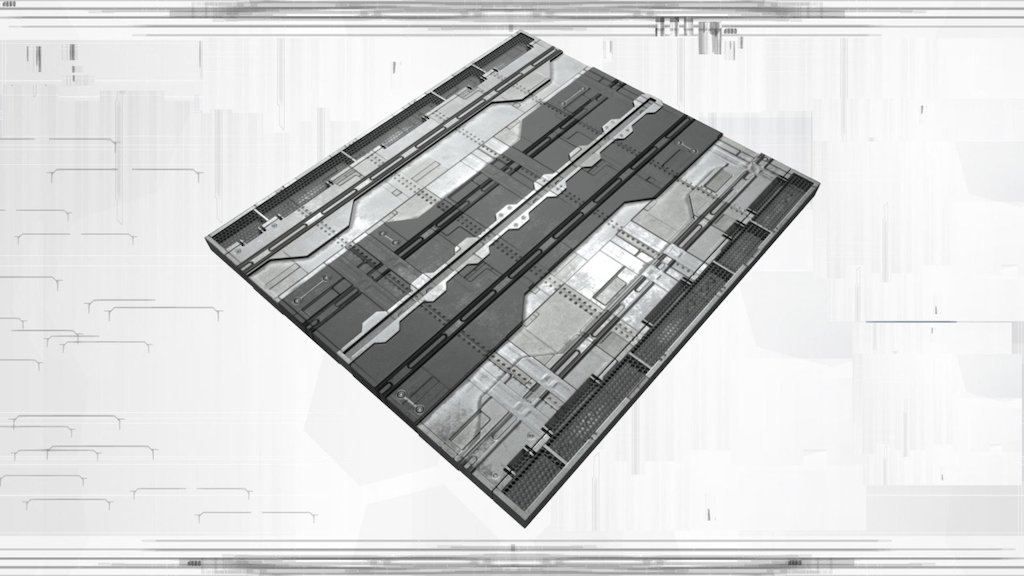 Modular Sci-fi Floor m023 3d model