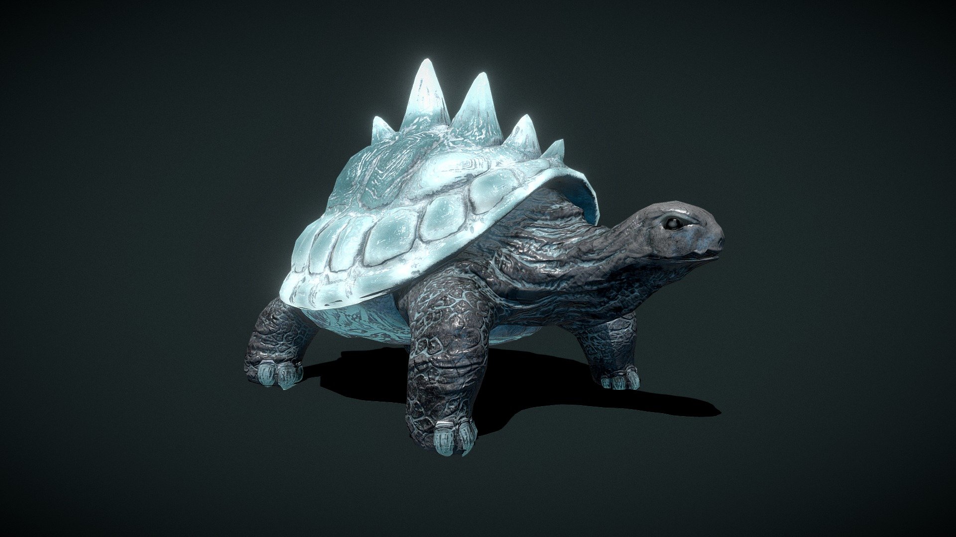 Ice Turtle Animated 3d model