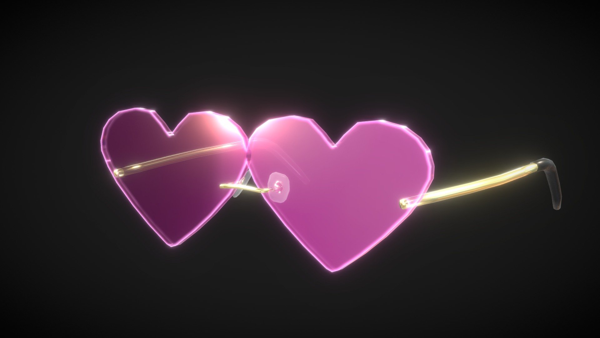 Heart Sunglasses 3d model