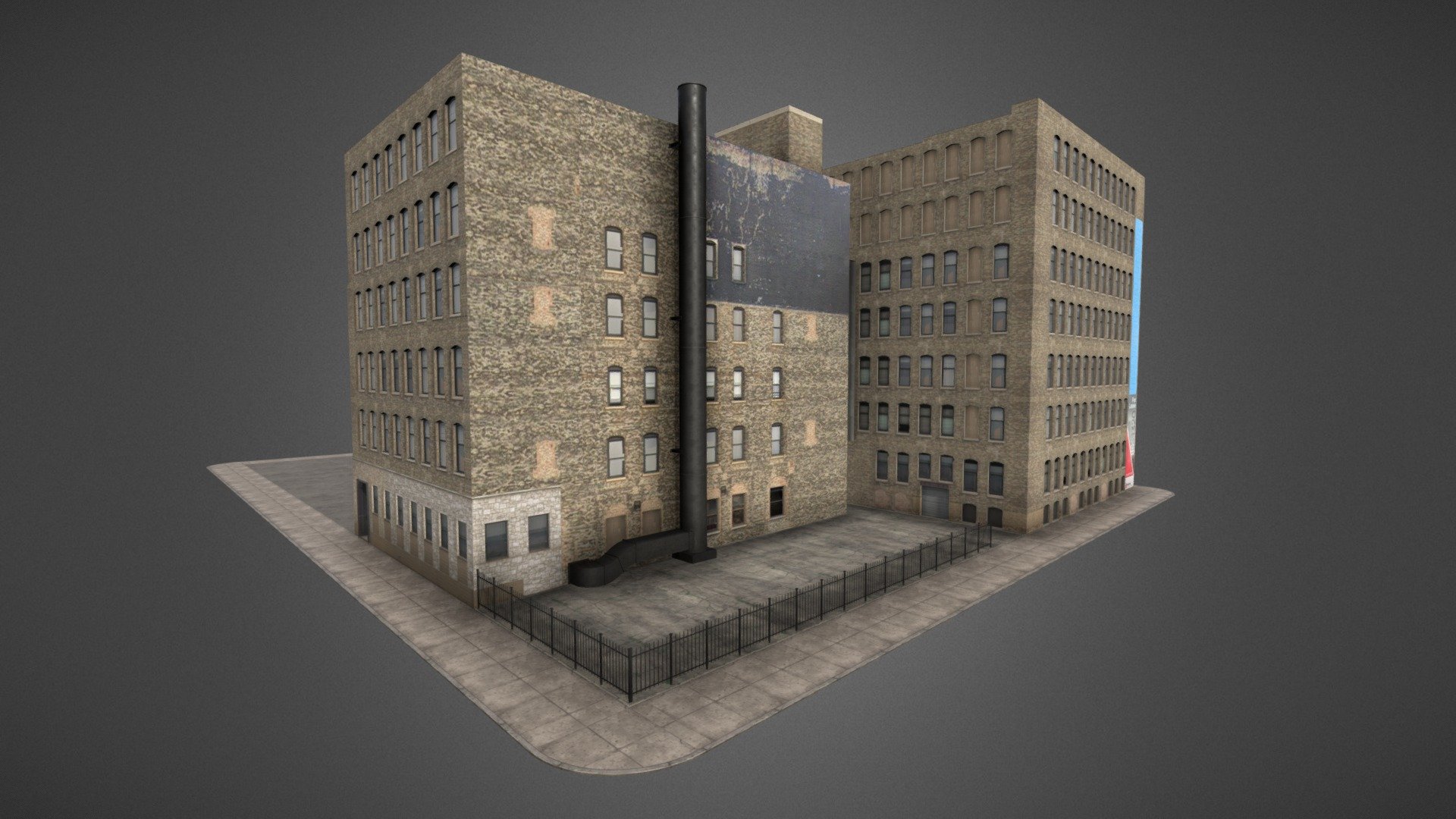 Chicago Industrial Building 3d model