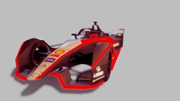 Formula E Nissan Gen2 2019/2020 Lowpoly