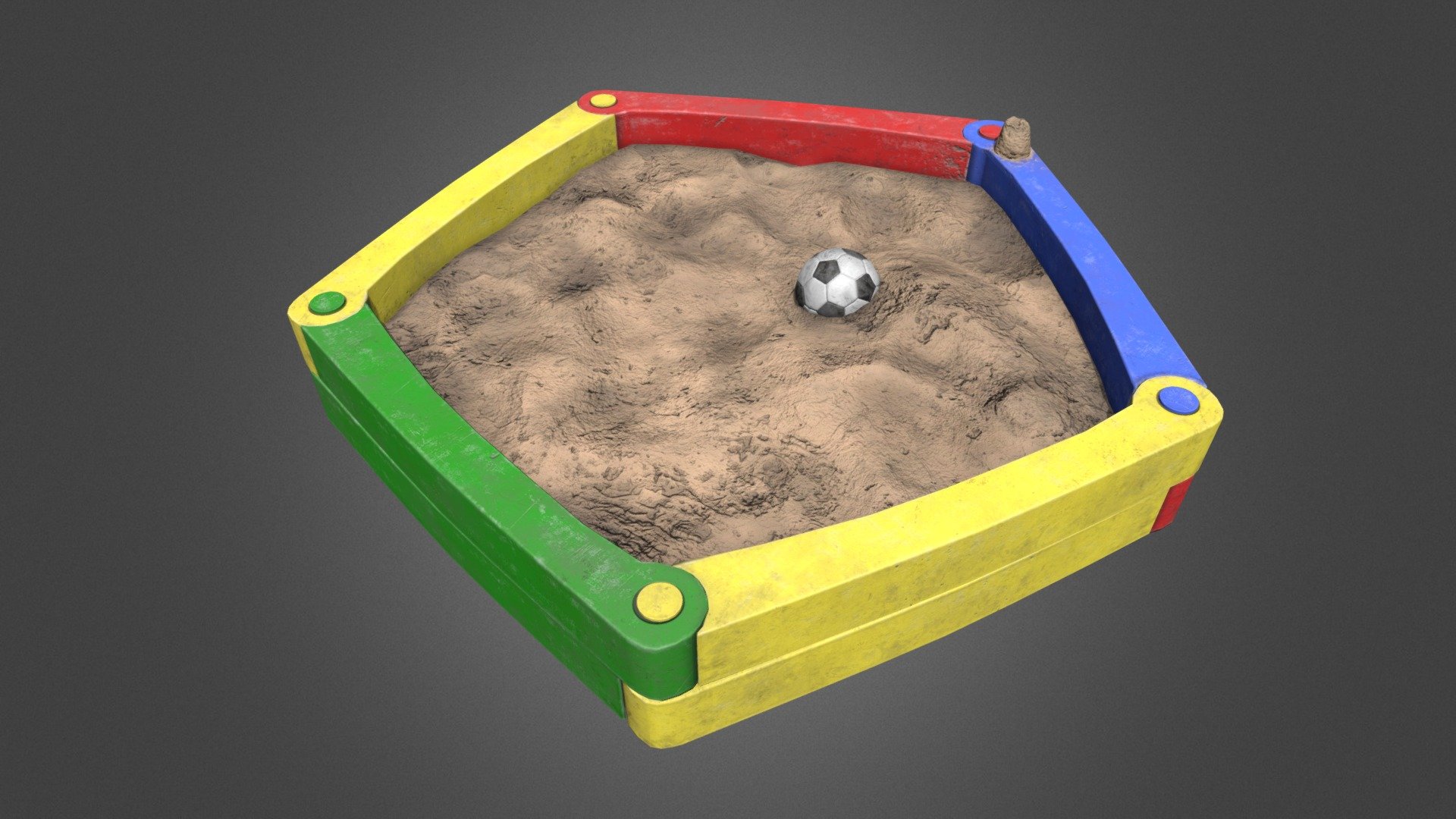 Playground Plastic Sand Pit 3d model