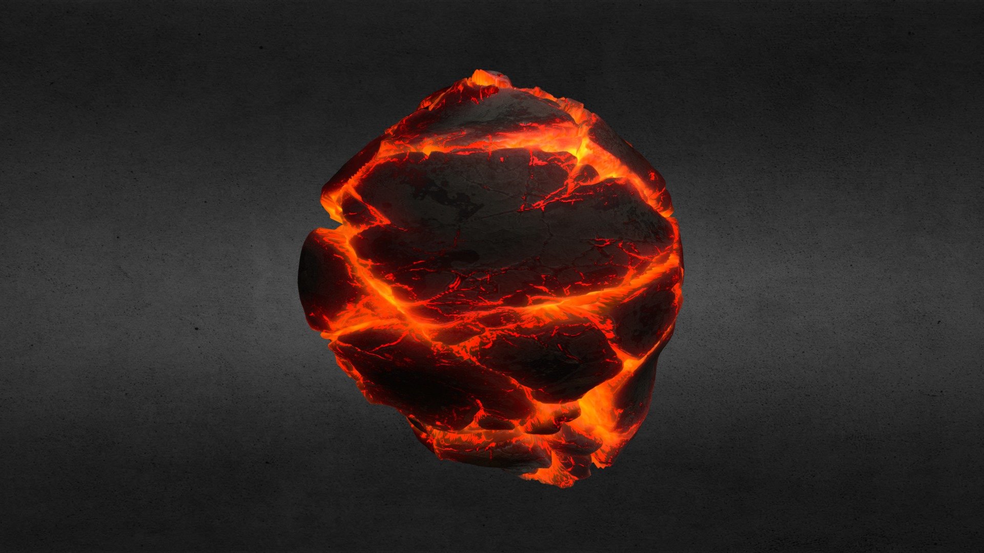 Glowing Molten Lava Rock (2k Tile Material) 3d model