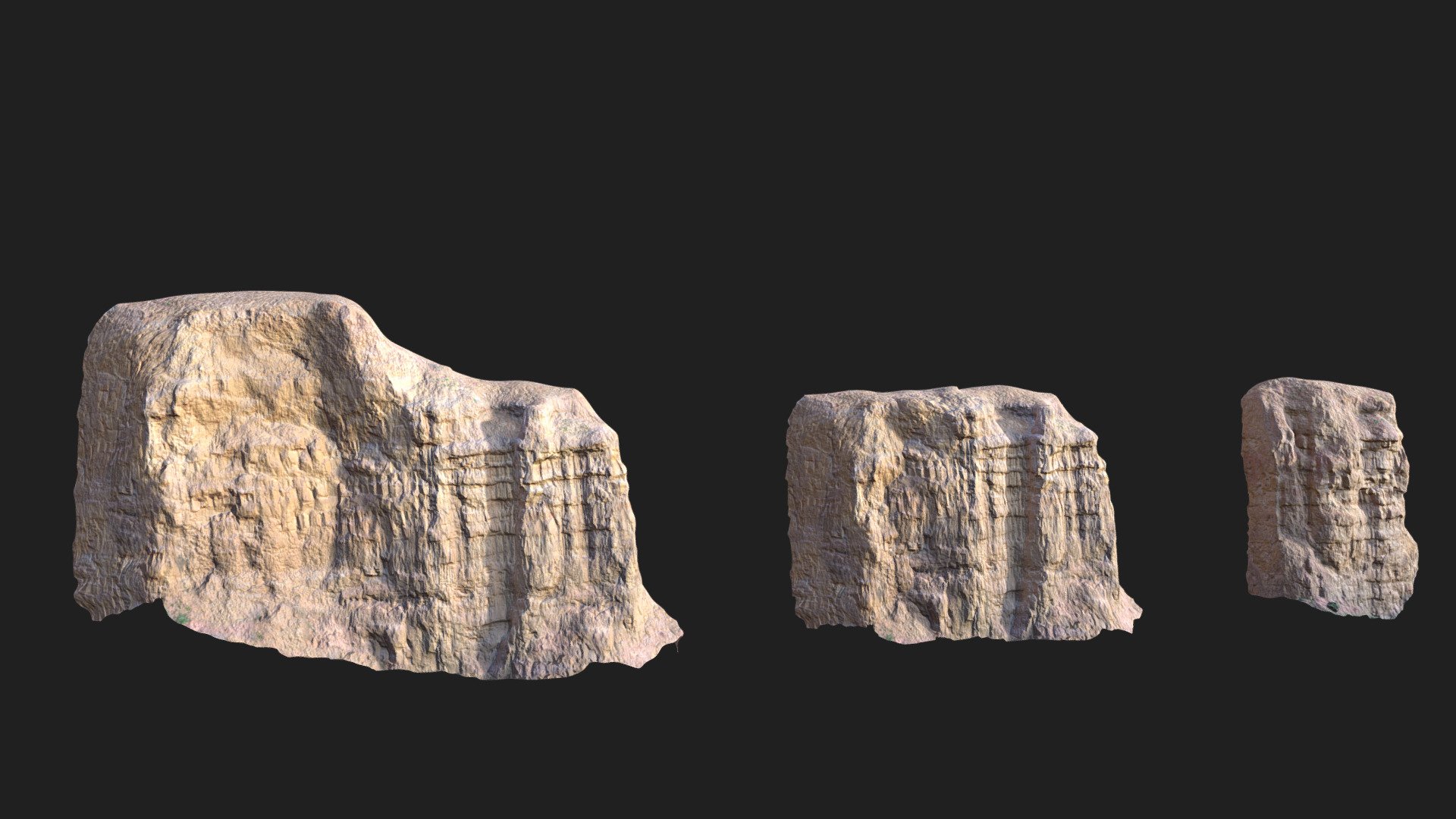 Big Desert Cliff Set Scan 3d model