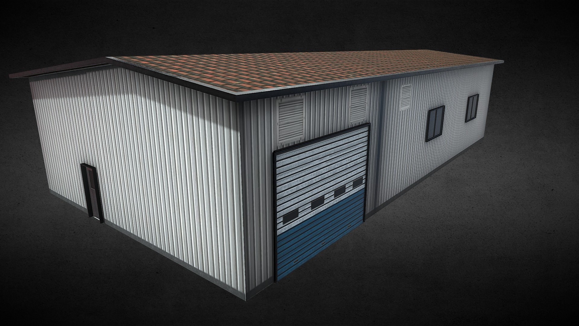 Warehouse Low Poly 3d model