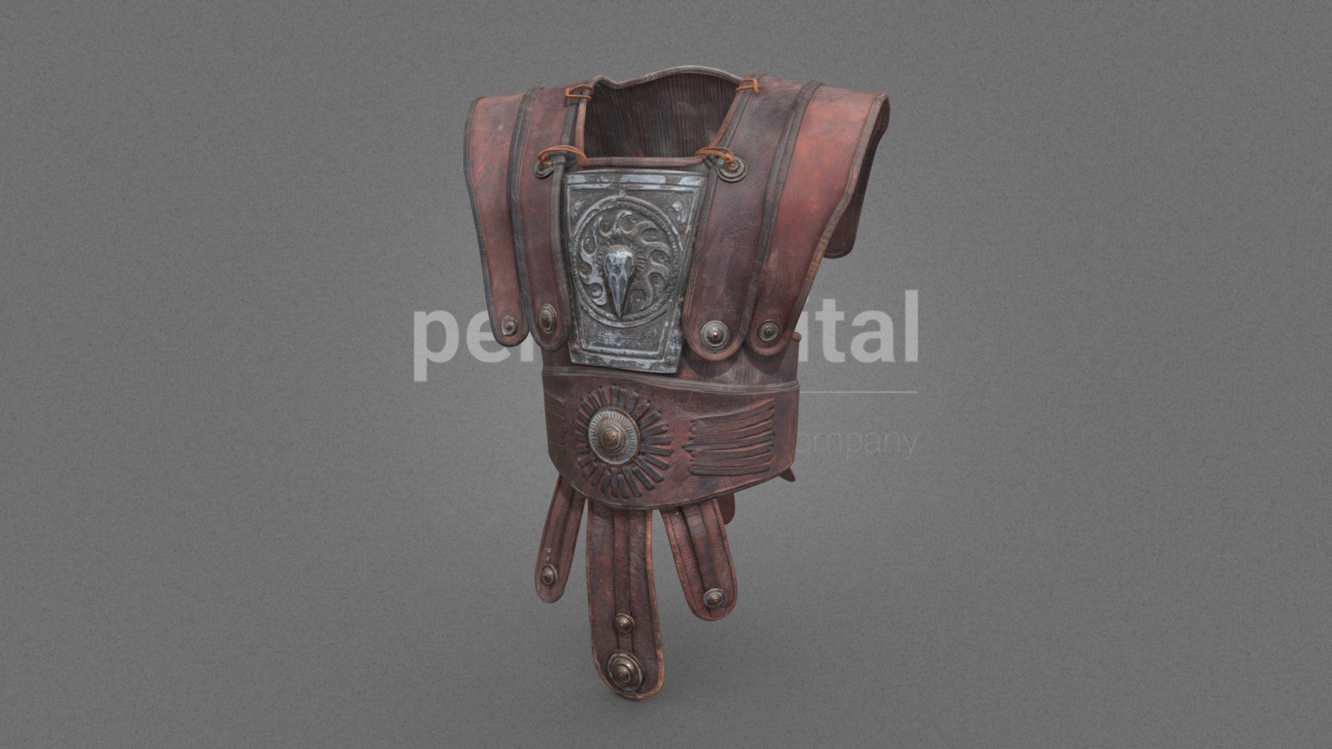 Leather Cuirass 16 3d model