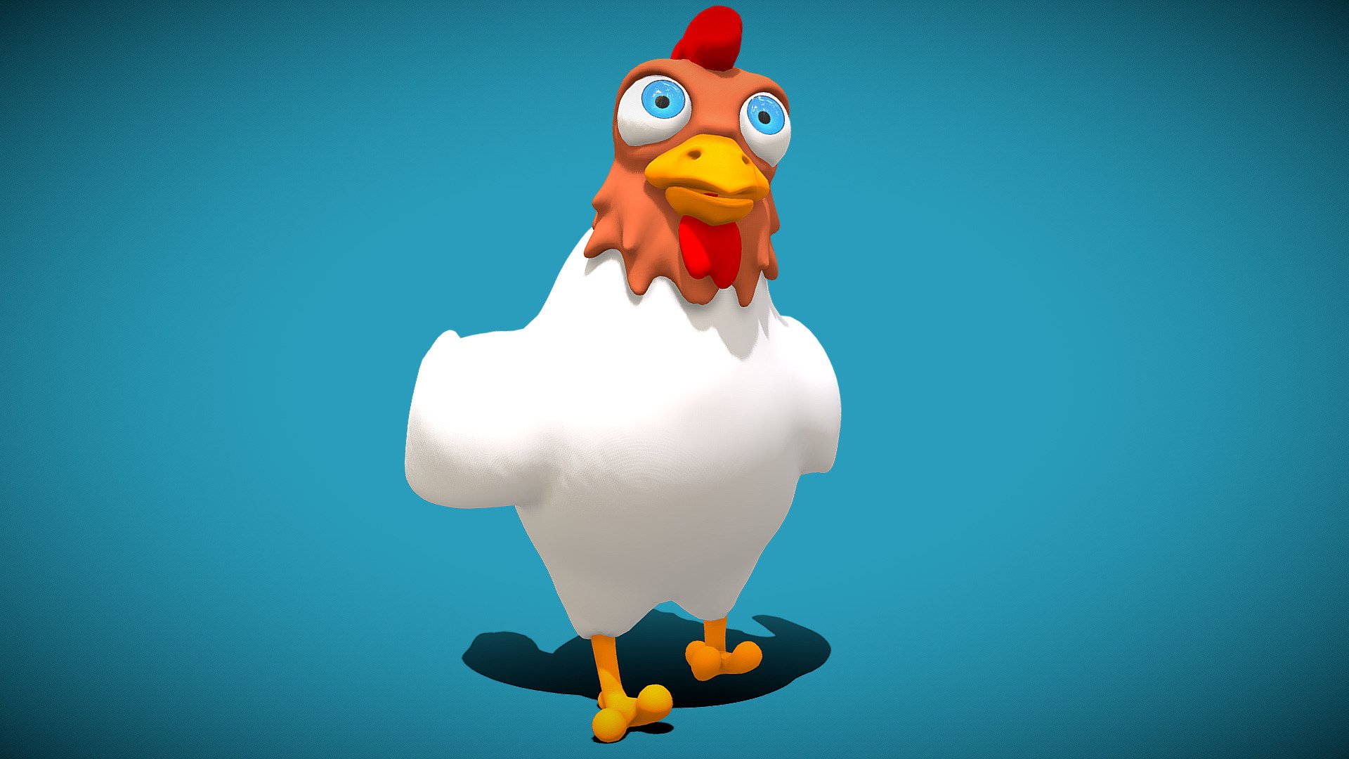 A chicken! 3d model