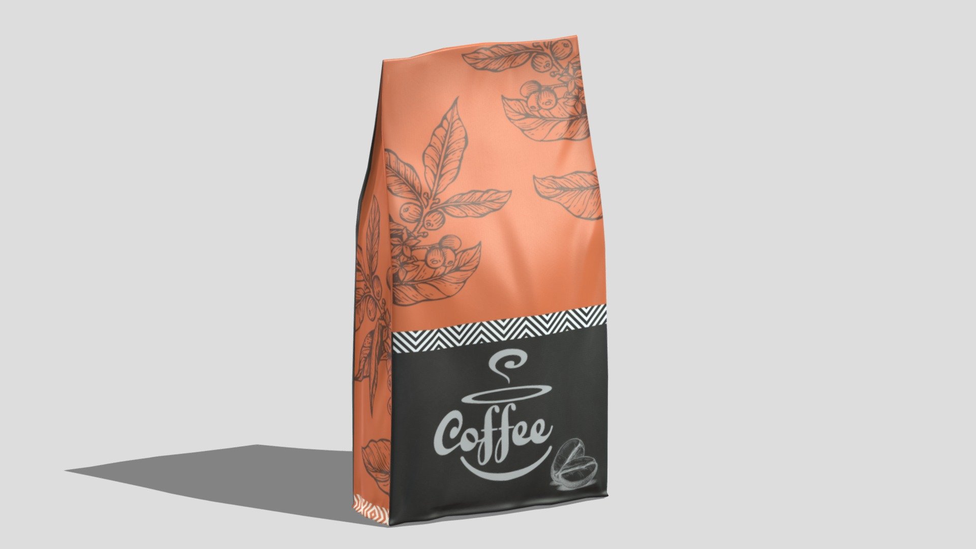 Coffee Pack Low Poly PBR Realistic 3d model