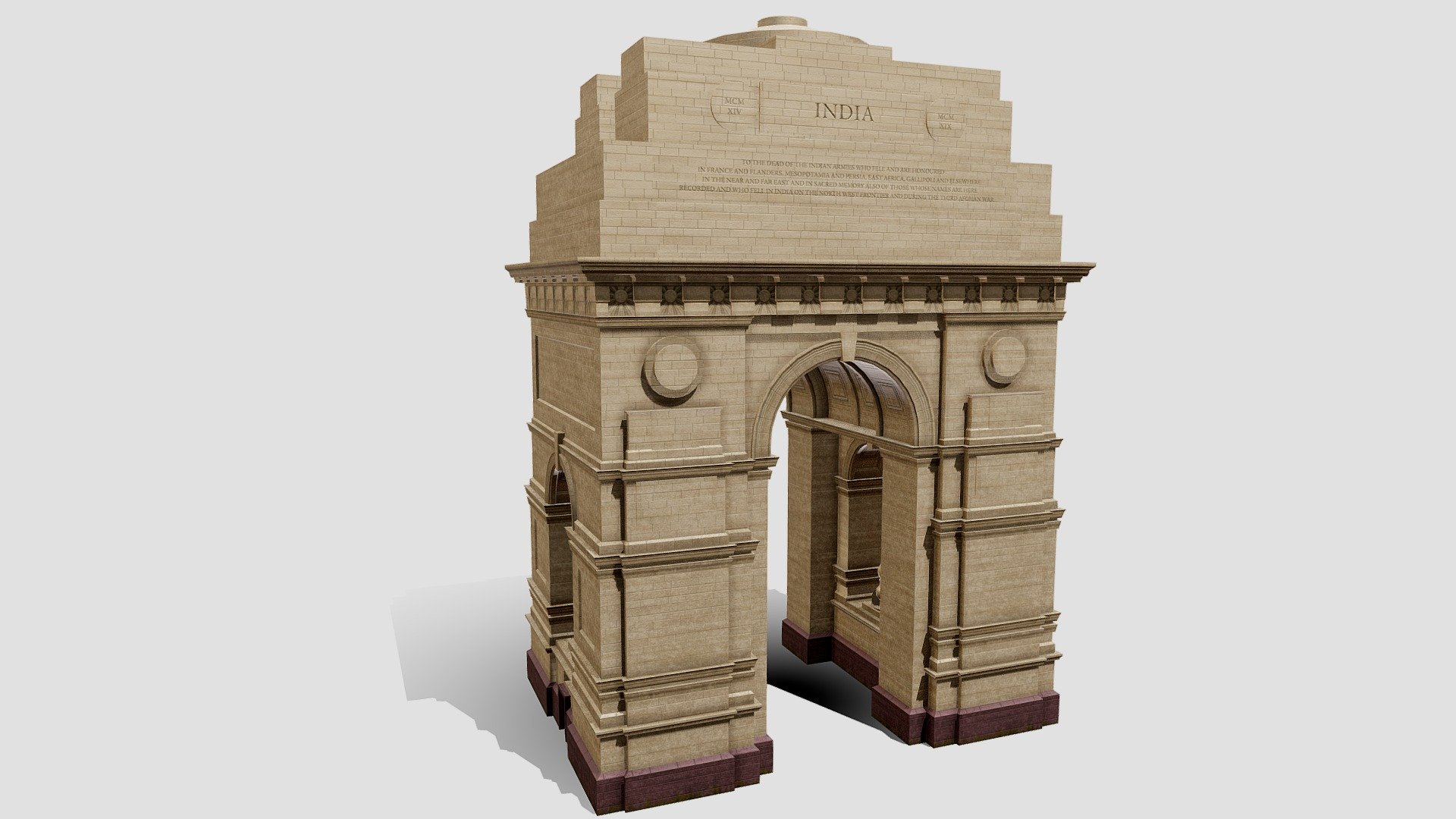 India Gate 3d model