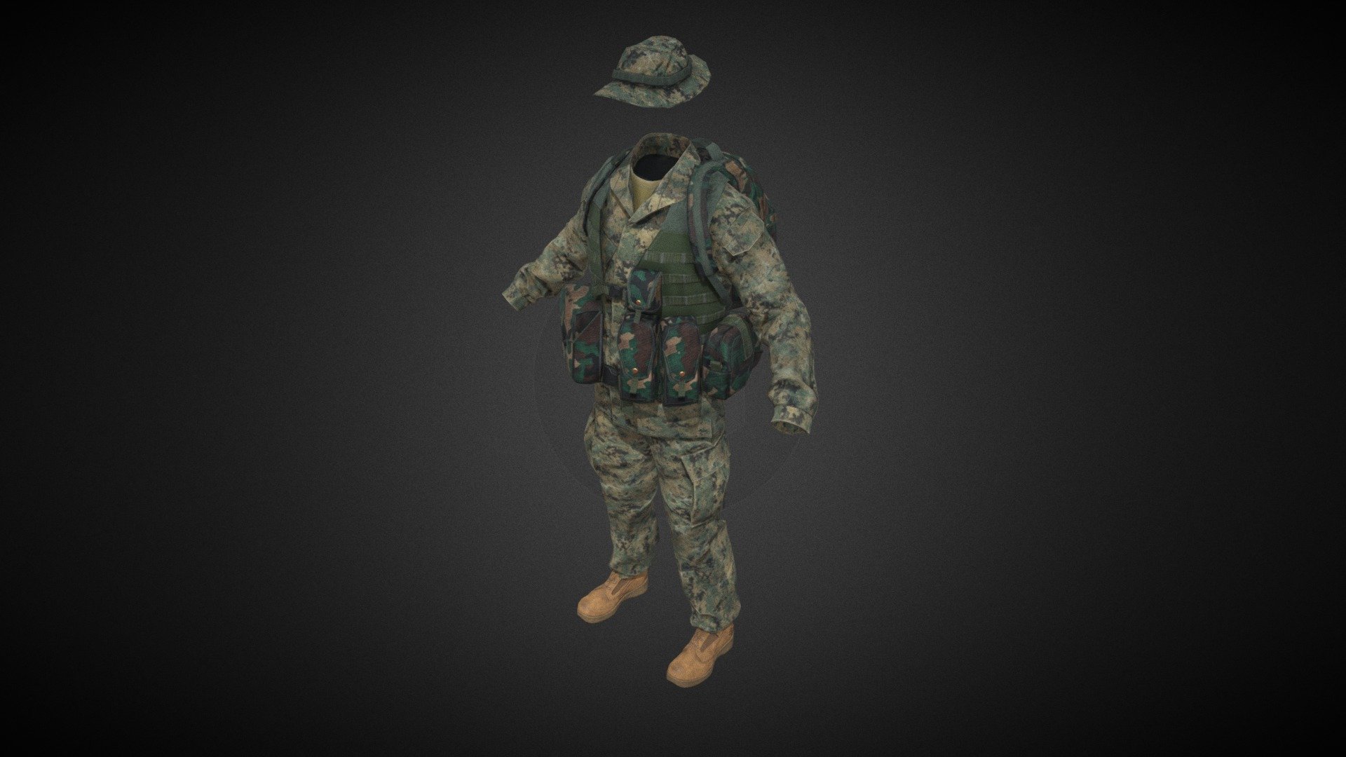 MOS 0311 USMC Rifleman 3d model