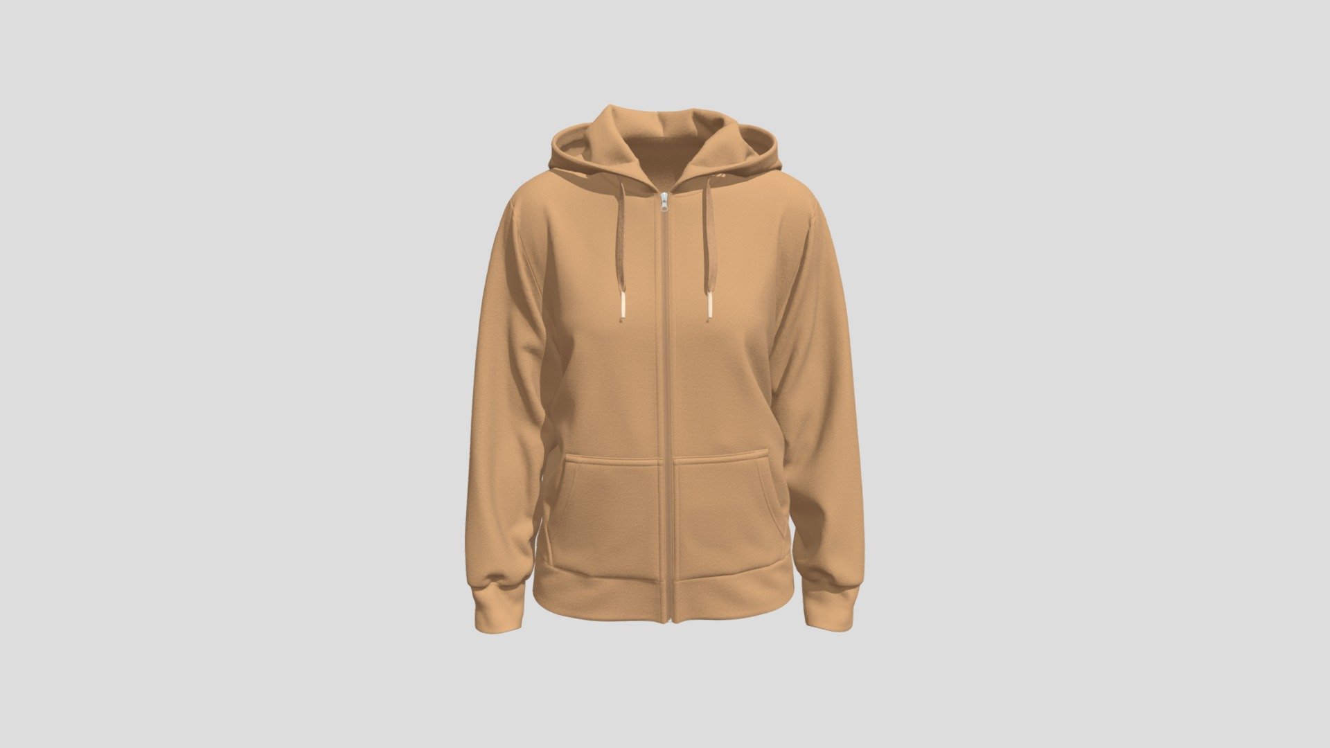 Zip-up Hoodie 3d model