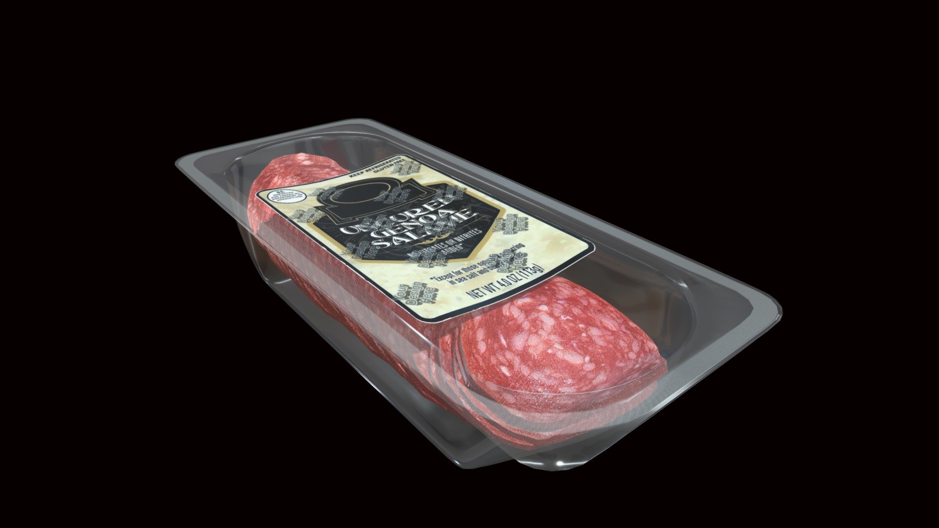 Package of Sausage (7) 3d model