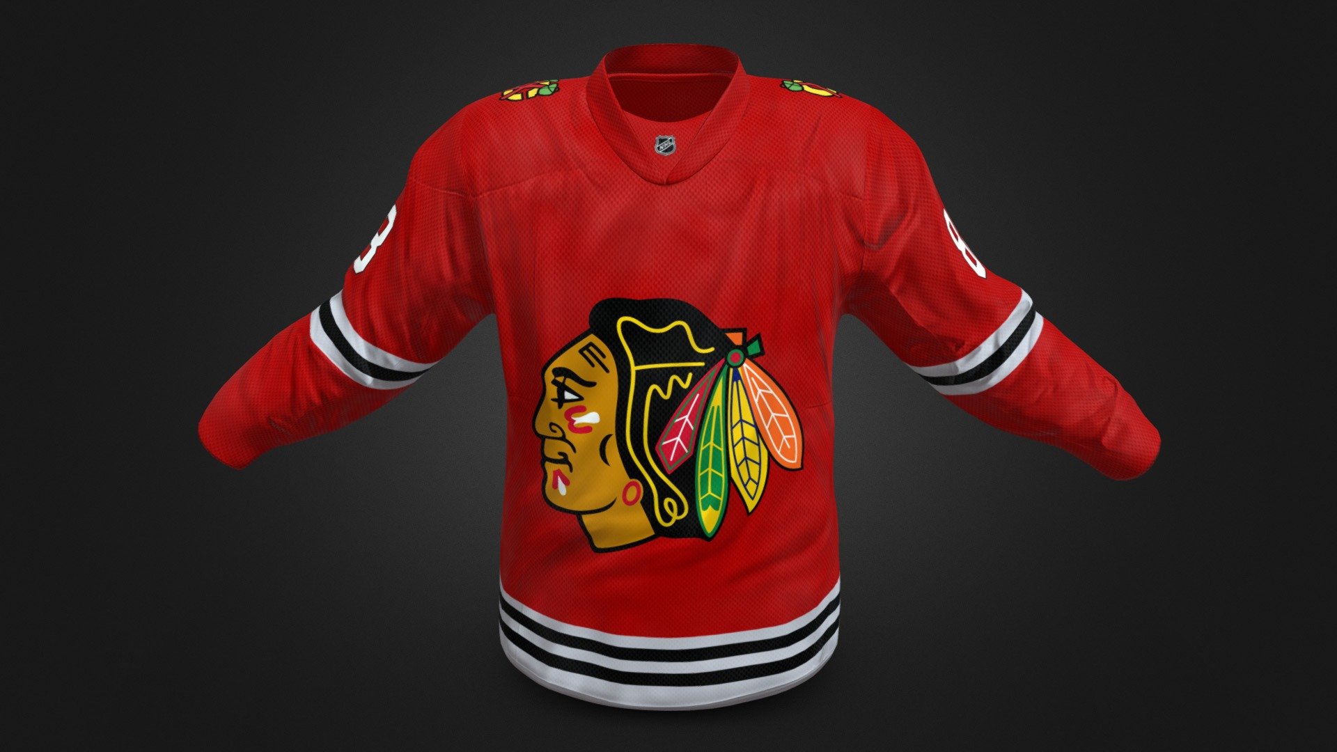 Chicago Blackhawks Jersey 3d model