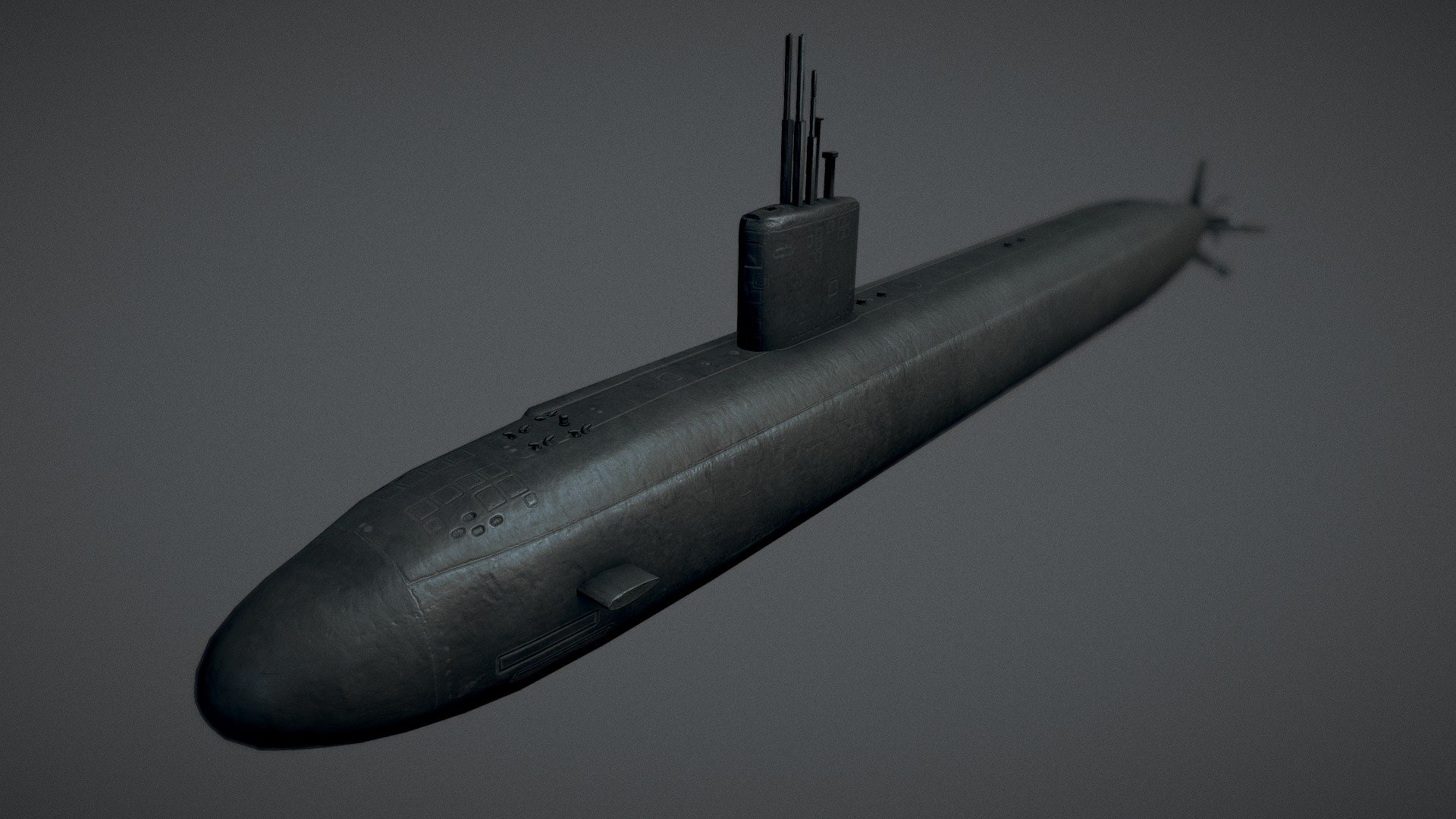 USA Submarine Santa Fe |Game-Ready| 3d model