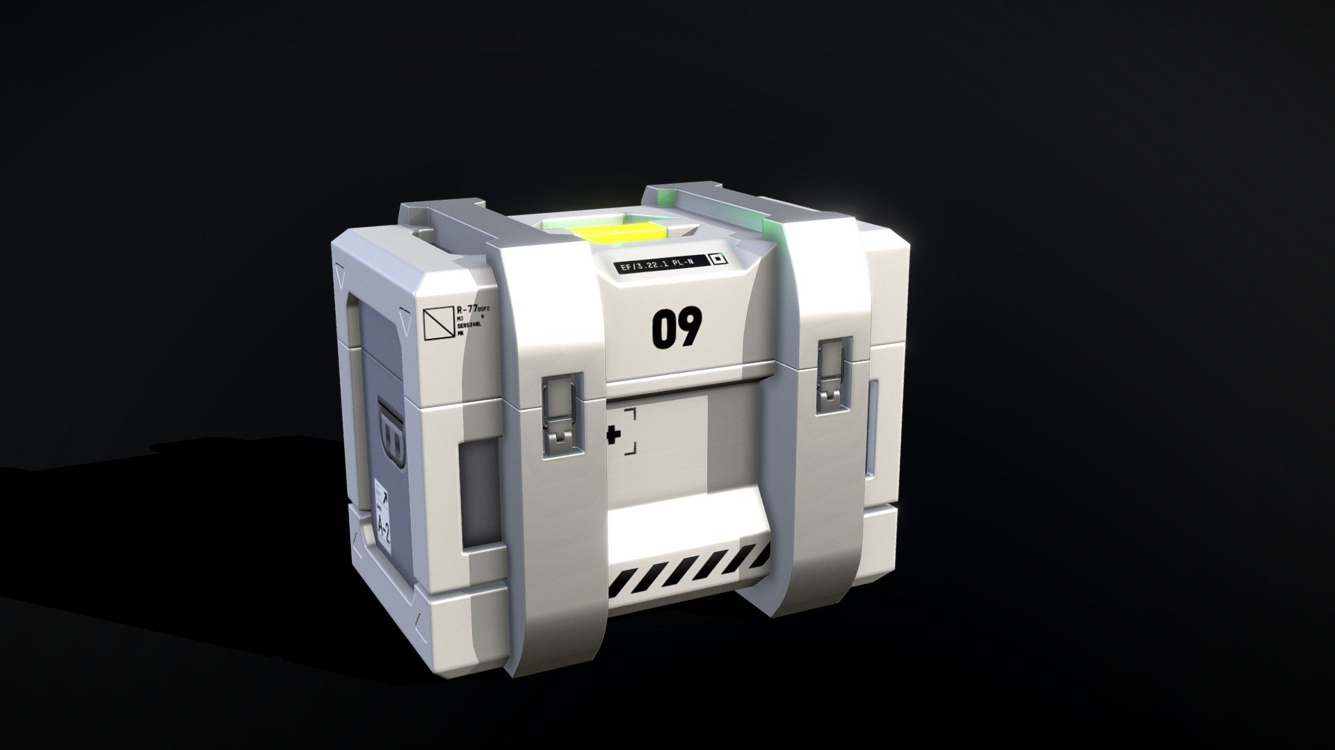 Sci-Fi crate / ammunition box (1) 3d model