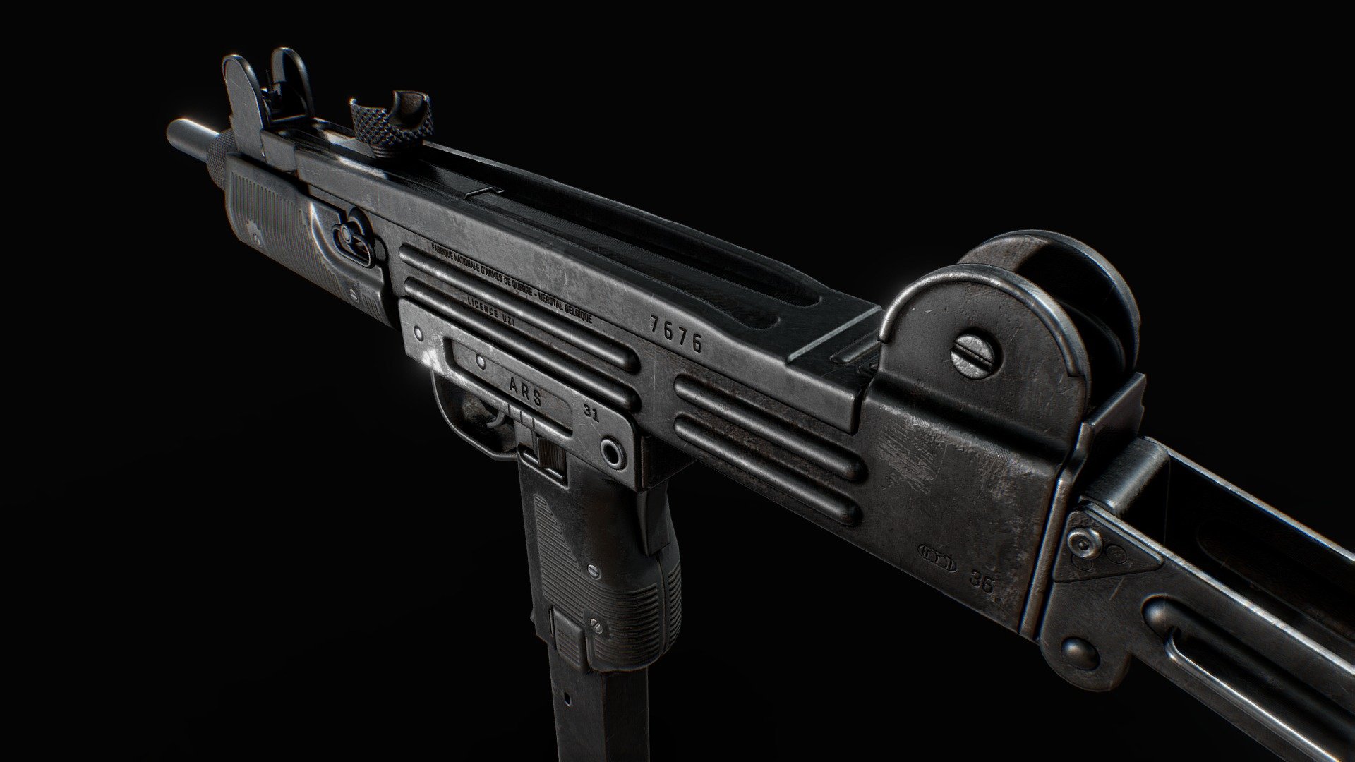 FN IMI UZI 3d model