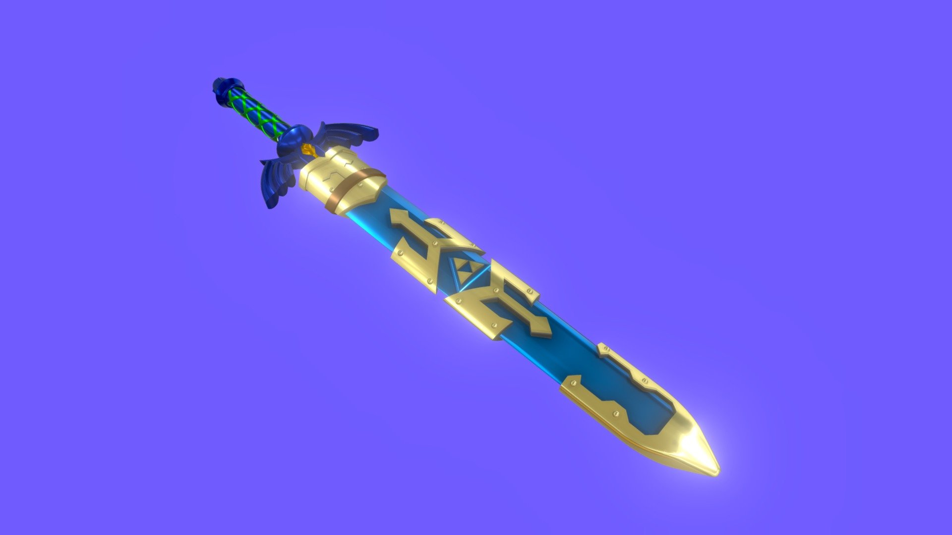 Master Sword and Sheath 3d model