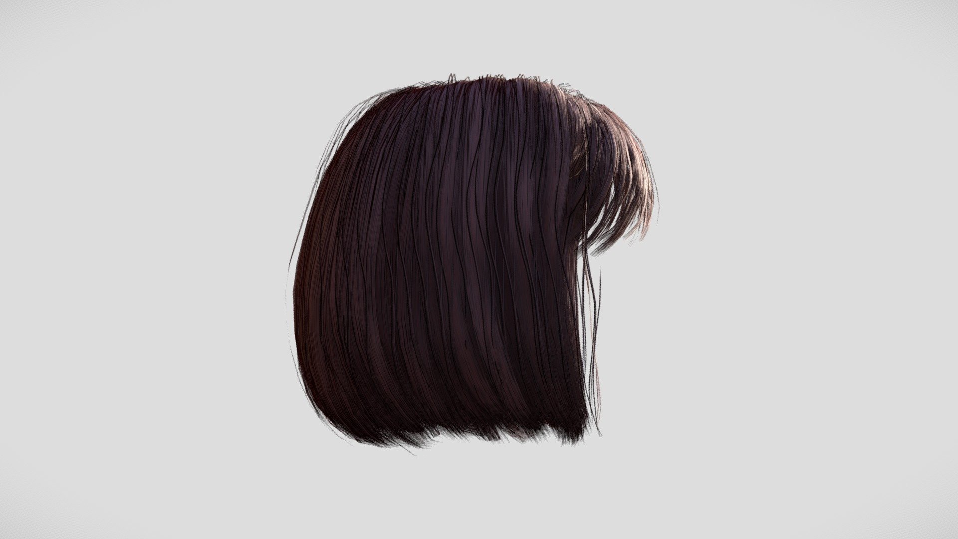 Female Hair 3d model