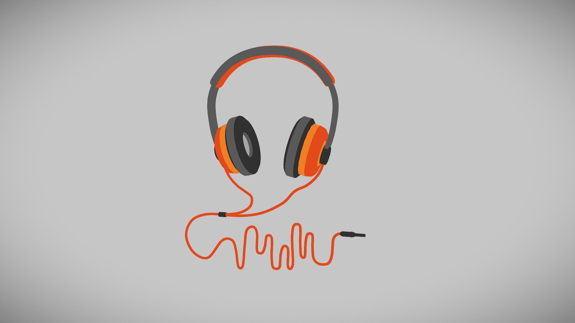 Cartoon Headphones 3d model