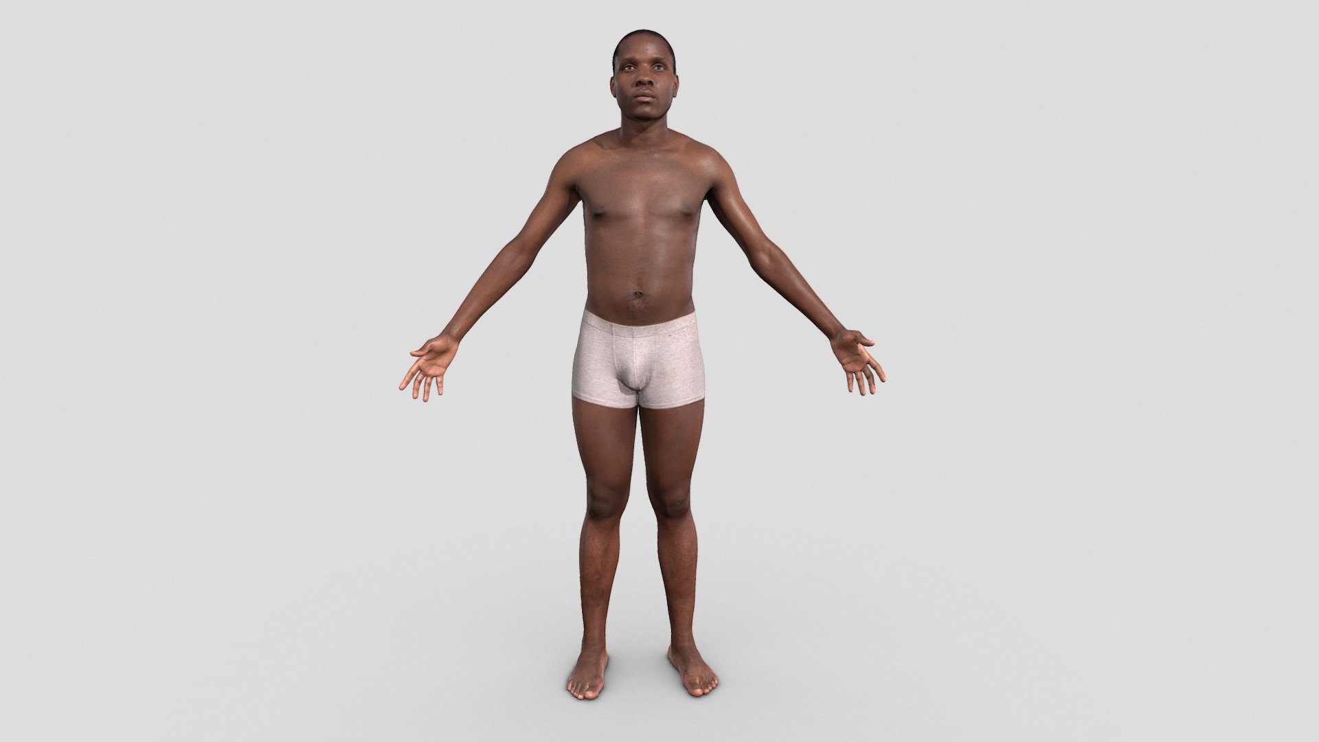 Young Man In Underwear 3d model