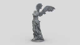 Winged Victory Of Samothrace Low Poly Realistic