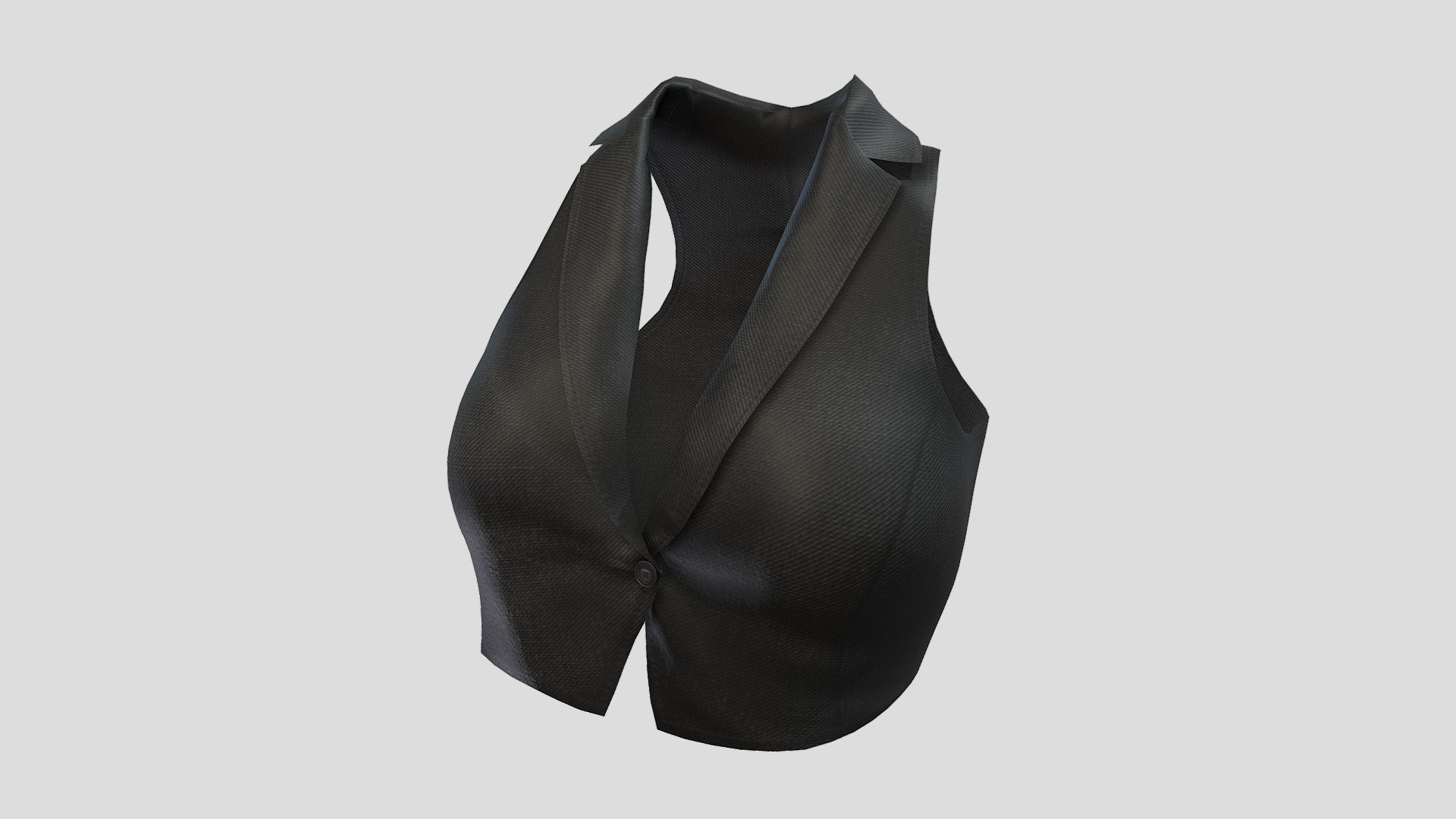 Female Crop Vest 3d model