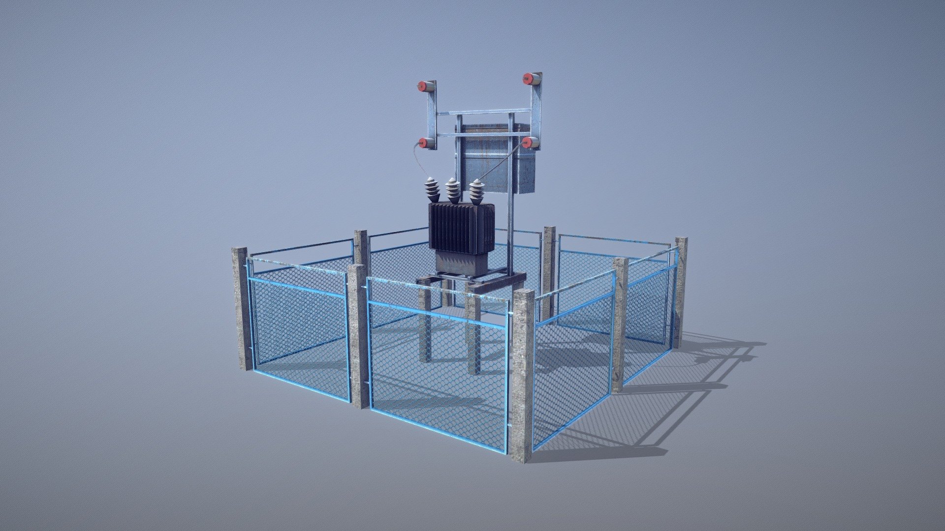 Railway RW_Power_Station 3d model