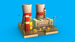 Stylised Miniature Nuclear Plant: Diorama