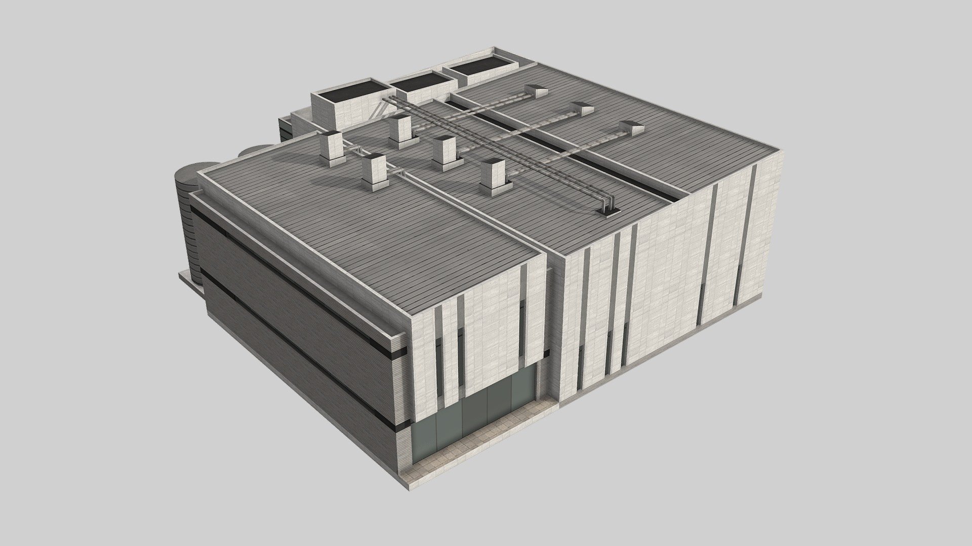 YDFpharma Facilities B2 (Cities Skylines Assets) 3d model