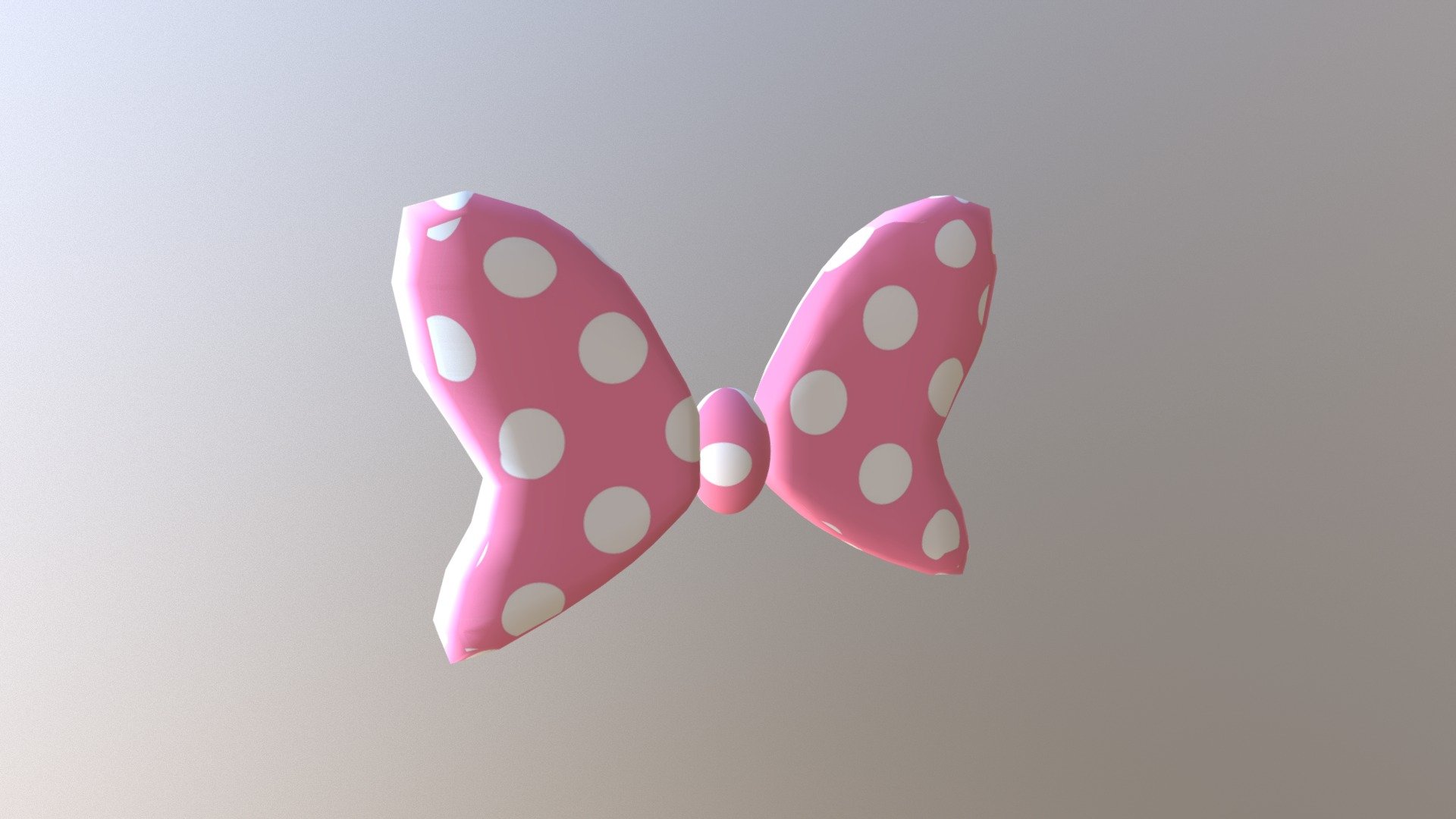 Minnie Mouse Bow Tie 3d model