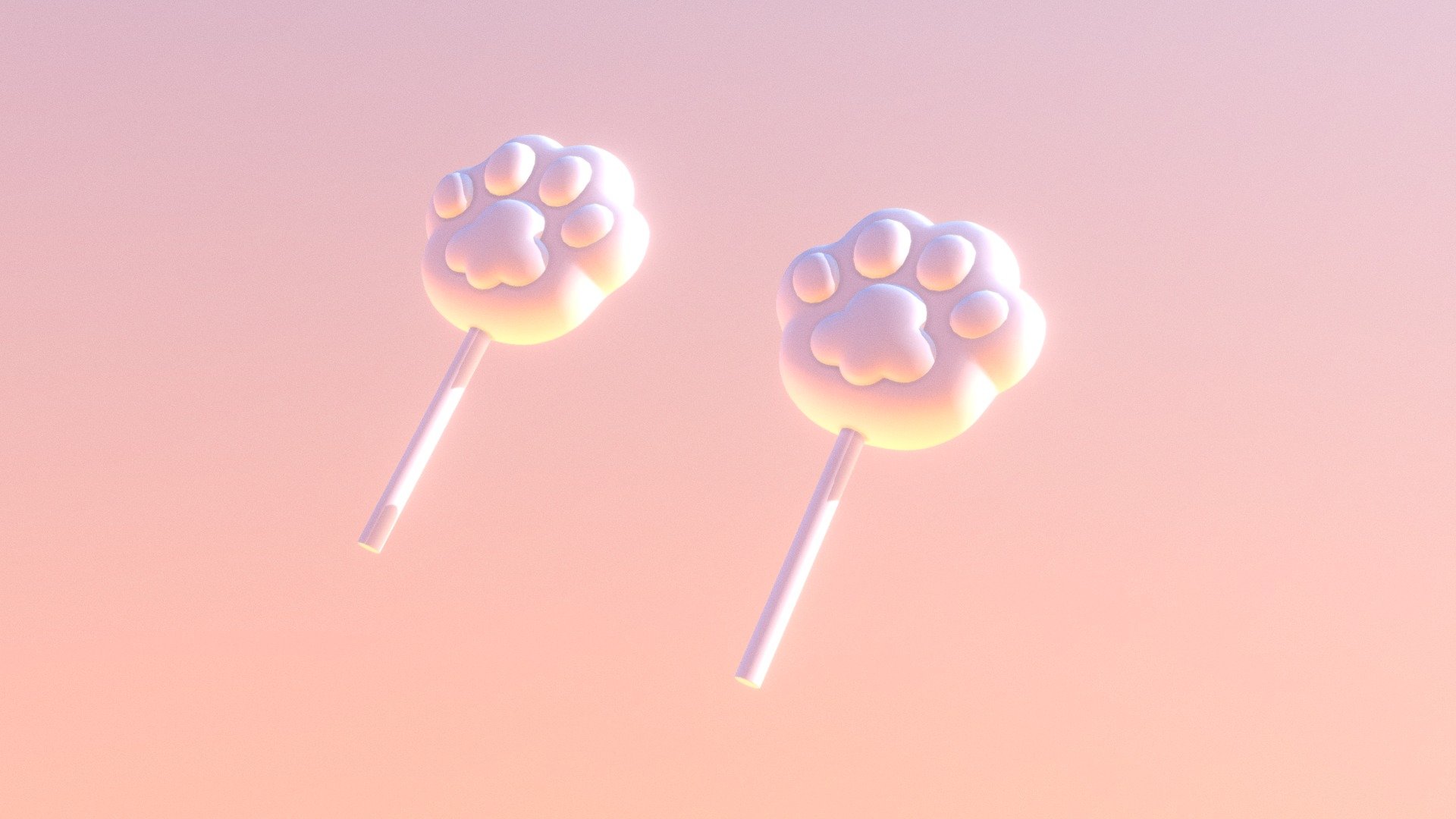 Cat Lollipop 3d model